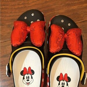 Never been worn Minnie Mouse Crocs. Size 8.